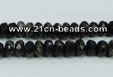 CLB303 15.5 inches 5*8mm faceted rondelle black labradorite beads