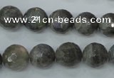 CLB514 15.5 inches 12mm faceted round labradorite gemstone beads