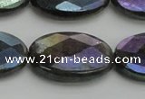 CLB661 15.5 inches 15*20mm faceted oval AB-color labradorite beads