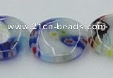 CLG518 16 inches 16mm flat round lampwork glass beads wholesale