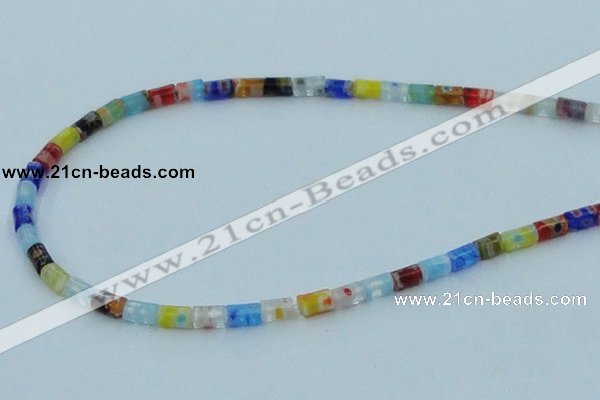 CLG575 16 inches 4*6mm cylinder lampwork glass beads wholesale