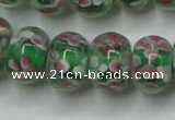 CLG769 14.5 inches 8*12mm rondelle lampwork glass beads wholesale