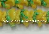 CLG793 15.5 inches 11*13mm rose lampwork glass beads wholesale