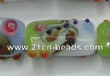CLG804 15 inches 14*24mm rectangle lampwork glass beads wholesale