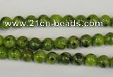 CLJ210 15.5 inches 6mm round dyed sesame jasper beads wholesale