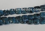 CLJ256 15.5 inches 8*8mm square dyed sesame jasper beads wholesale