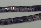 CLJ303 15.5 inches 8*16mm flat tube dyed sesame jasper beads wholesale