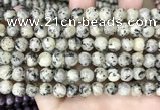 CLJ502 15.5 inches 4mm,6mm,8mm,10mm & 12mm round sesame jasper beads