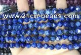 CLJ630 15 inches 8mm faceted nuggets sesame jasper beads