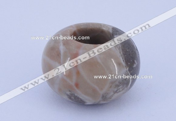 CLO08 19*30mm rondelle loose chrysanthemum agate gemstone beads wholesale