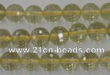 CLQ163 15.5 inches 10mm faceted round natural lemon quartz beads