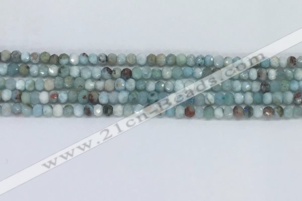 CLR100 15.5 inches 2*3mm faceted rondelle larimar gemstone beads