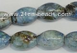CLR206 15.5 inches 13*18mm rice larimar gemstone beads