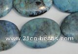 CLR216 15.5 inches 22*30mm oval larimar gemstone beads