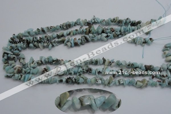 CLR30 15.5 inches natural larimar gemstone chip beads wholesale