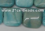 CLR385 15.5 inches 20*20mm square dyed larimar gemstone beads