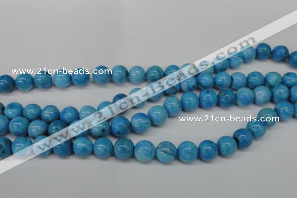 CLR403 15.5 inches 10mm round dyed larimar gemstone beads