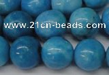 CLR405 15.5 inches 14mm round dyed larimar gemstone beads
