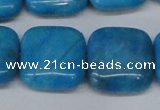 CLR436 15.5 inches 25*25mm square dyed larimar gemstone beads
