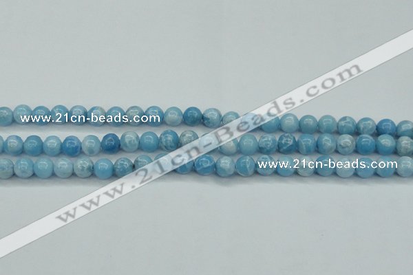 CLR601 15.5 inches 6mm round imitation larimar beads wholesale