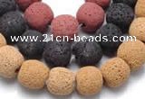 CLV07 14 inch 13mm ball shape natural lava loose beads wholesale