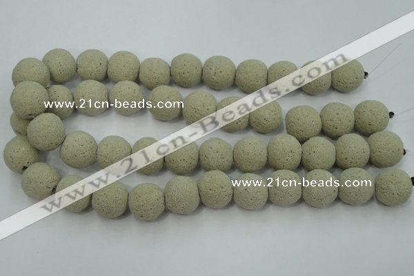 CLV357 15.5 inches 18mm ball dyed lava beads wholesale