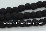 CLV378 15.5 inches 8mm ball dyed lava beads wholesale