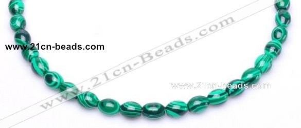 CMA27 15.5 inches 8*10mm rice imitate malachite beads Wholesale