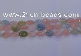 CMG231 15.5 inches 8*12mm flat teardrop morganite beads wholesale