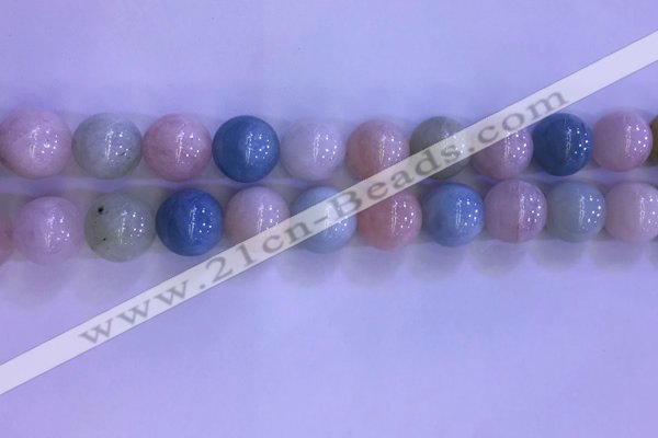 CMG365 15.5 inches 14mm round natural morganite gemstone beads