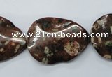 CMI03 15.5 inches 22*30mm wavy teardrop mica quartz beads wholesale