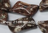 CMI05 15.5 inches 20*40mm wavy marquise mica quartz beads wholesale
