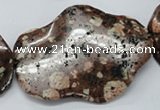 CMI14 15.5 inches 40*50mm wavy freeform mica quartz beads wholesale