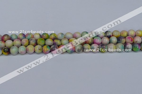 CMJ438 15.5 inches 10mm round rainbow jade beads wholesale