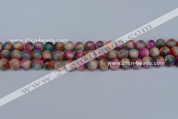 CMJ445 15.5 inches 10mm round rainbow jade beads wholesale
