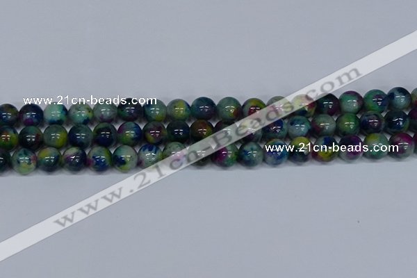 CMJ467 15.5 inches 12mm round rainbow jade beads wholesale