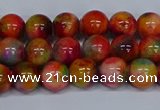 CMJ472 15.5 inches 8mm round rainbow jade beads wholesale