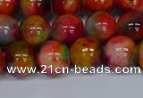 CMJ474 15.5 inches 12mm round rainbow jade beads wholesale