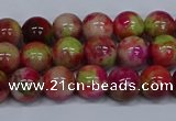 CMJ479 15.5 inches 8mm round rainbow jade beads wholesale