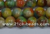 CMJ502 15.5 inches 12mm round rainbow jade beads wholesale