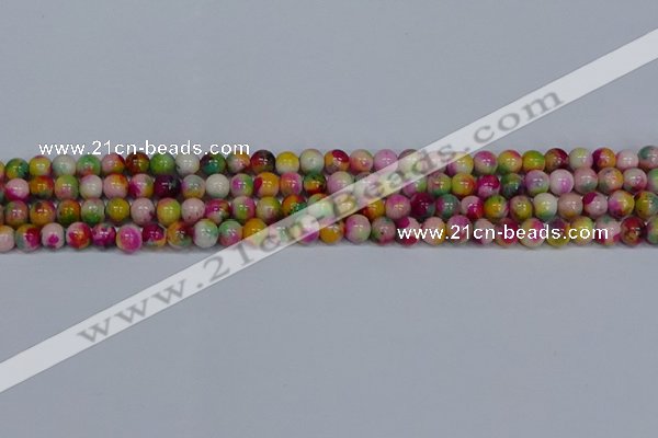CMJ590 15.5 inches 6mm round rainbow jade beads wholesale