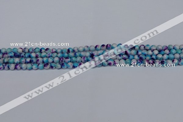 CMJ610 15.5 inches 4mm round rainbow jade beads wholesale