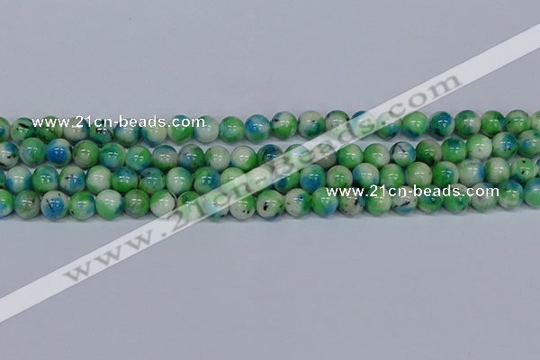 CMJ627 15.5 inches 10mm round rainbow jade beads wholesale
