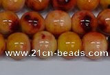 CMJ649 15.5 inches 12mm round rainbow jade beads wholesale