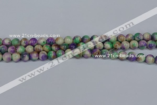 CMJ718 15.5 inches 10mm round rainbow jade beads wholesale