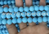 CMJ838 15.5 inches 10mm round matte Mashan jade beads wholesale