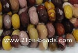 CMK21 15.5 inches 8*14mm faceted rondelle mookaite beads wholesale