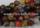 CMK212 15.5 inches 8mm faceted round mookaite gemstone beads
