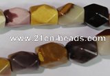CMK232 15.5 inches 10*15mm faceted nuggets mookaite gemstone beads