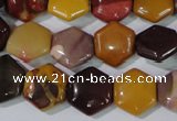 CMK278 15.5 inches 12*12mm hexagon mookaite gemstone beads